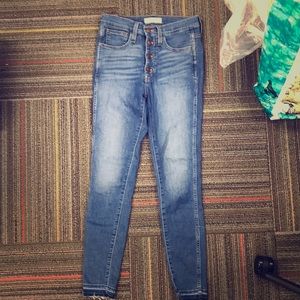 Madewell 10” High-Rise Skinny jeans size 27